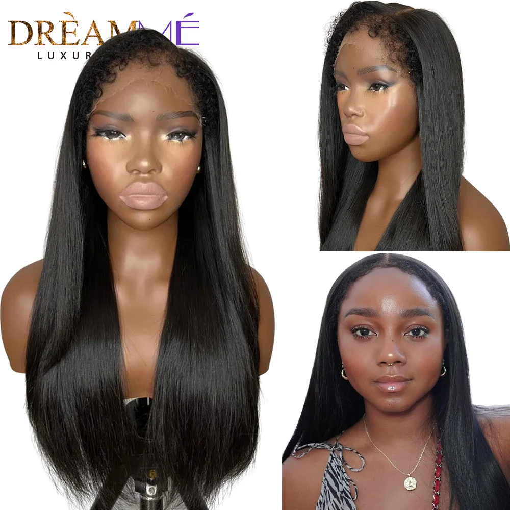 34 Inches Wear and Go Glueless Wig 180% Straight Curly Baby Hair Wigs For Women 5x57x5 Pre-cut Lace Closure 360 Full Lace Wig