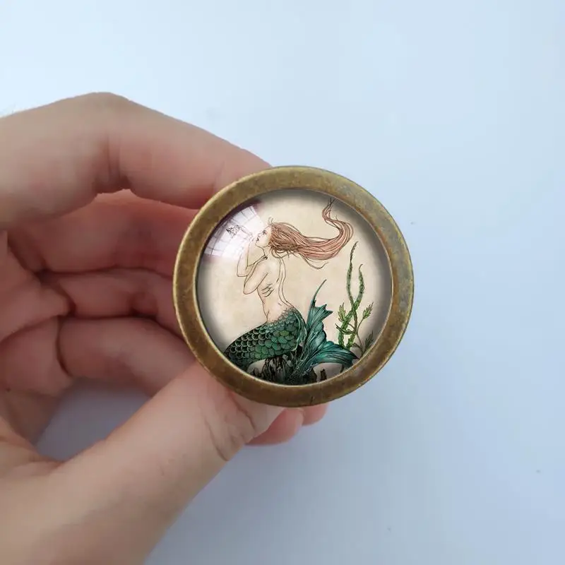 Dresser Knobs, Pull Glass Cabochon Knob
