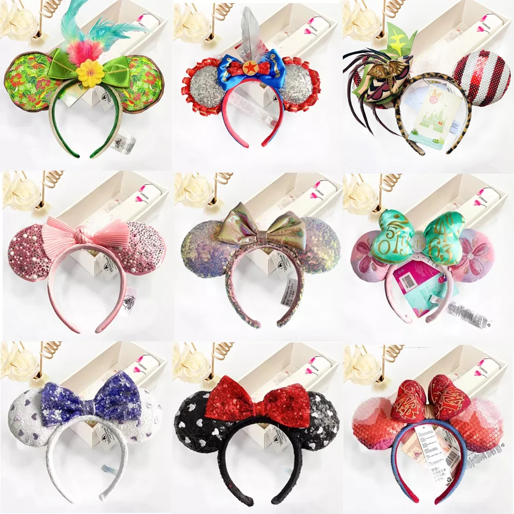 New Disney Mickey Mouse Ear Headband 2022 Purple Svevo Multivariant Minnie Ear Hairband Cosplay for Adults Kids Hair Accessories