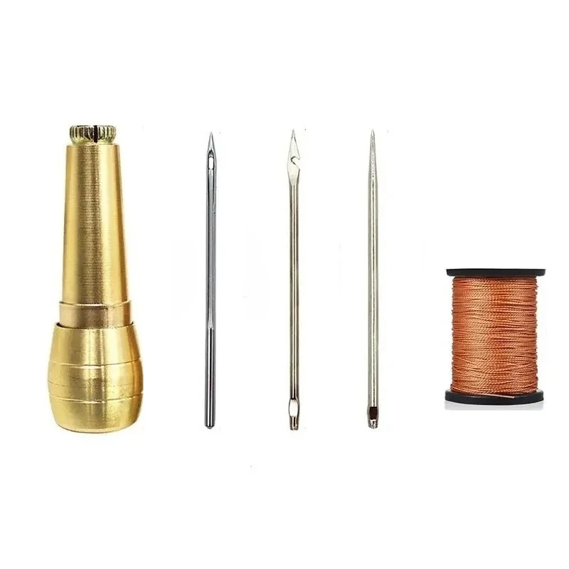 Juego de agujas de coser cuero multifuncionales reemplazables, kit de herramientas para reparación de calzado, punzones y agujas para coser, manualidades de cuero DIY
