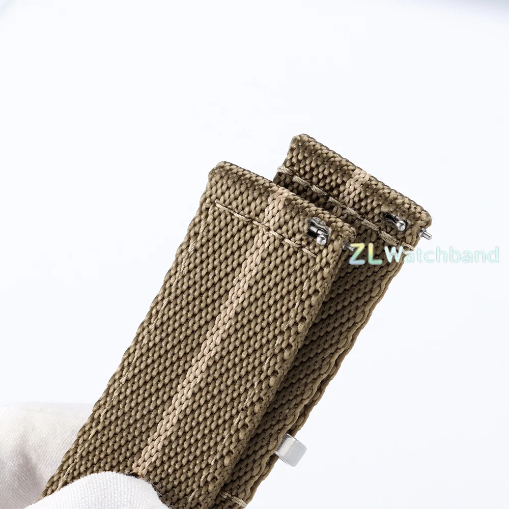 Woven Nylon Canvas Quick Release Watchband Strap for Men - Military Sport Style
