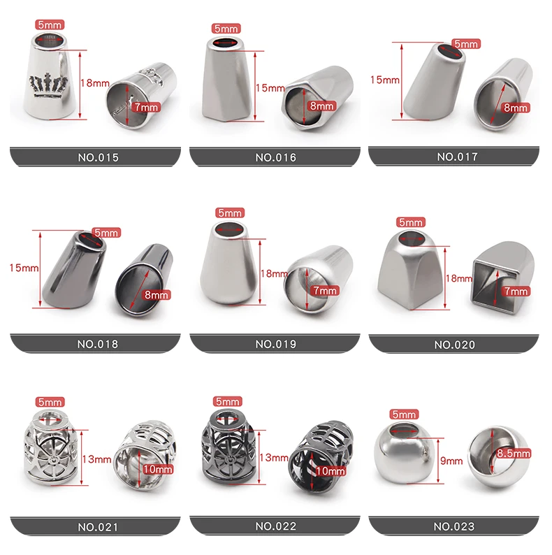 Description Picture 6 of item10pcs High Quality Metal End Stopper Cord Rope Ends Locks Lanyard Clips Fastener For Backpack Garment Drawstrings Accessory DIY