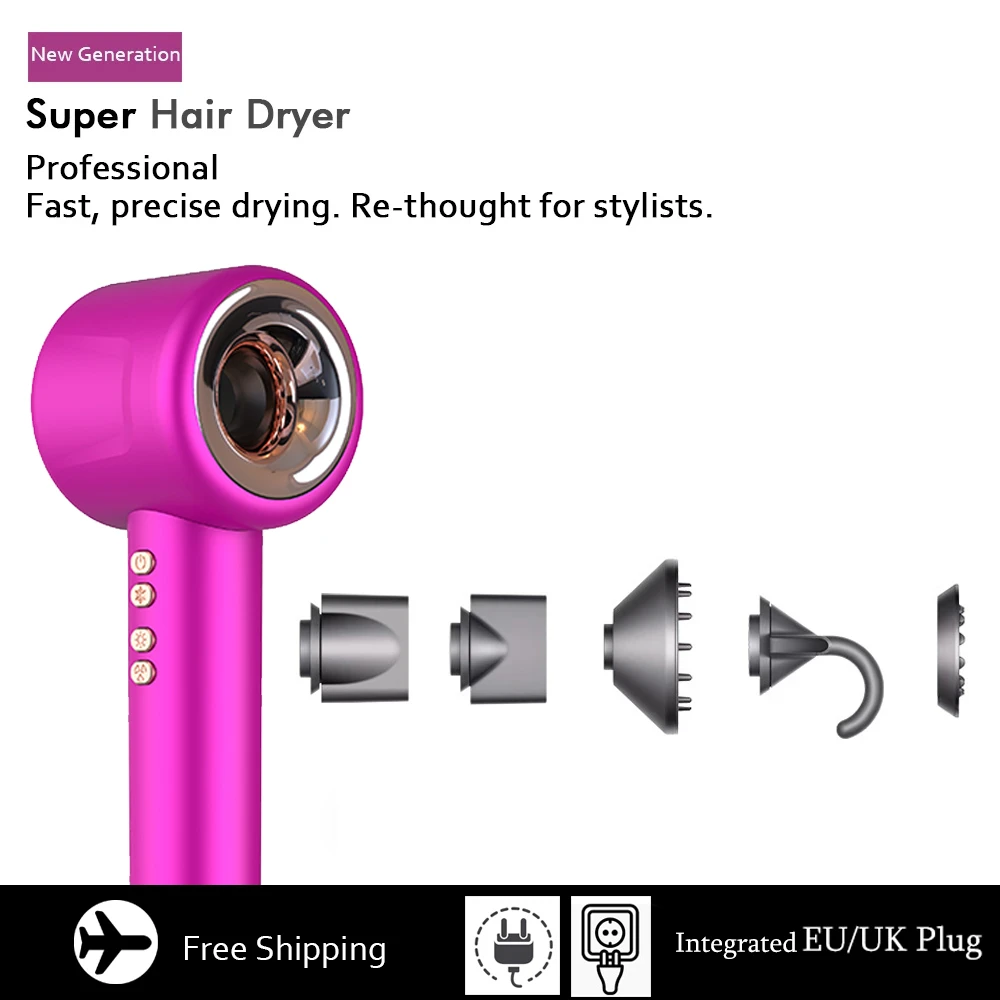 Professinal Leafless Hair Dryer 220v Negative Ion Quick Dry Home