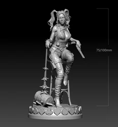 1/24 75mm 1/18 100mm Resin Model Kits Female Warrior Sculpture Figure Unpainted No Color RW-617