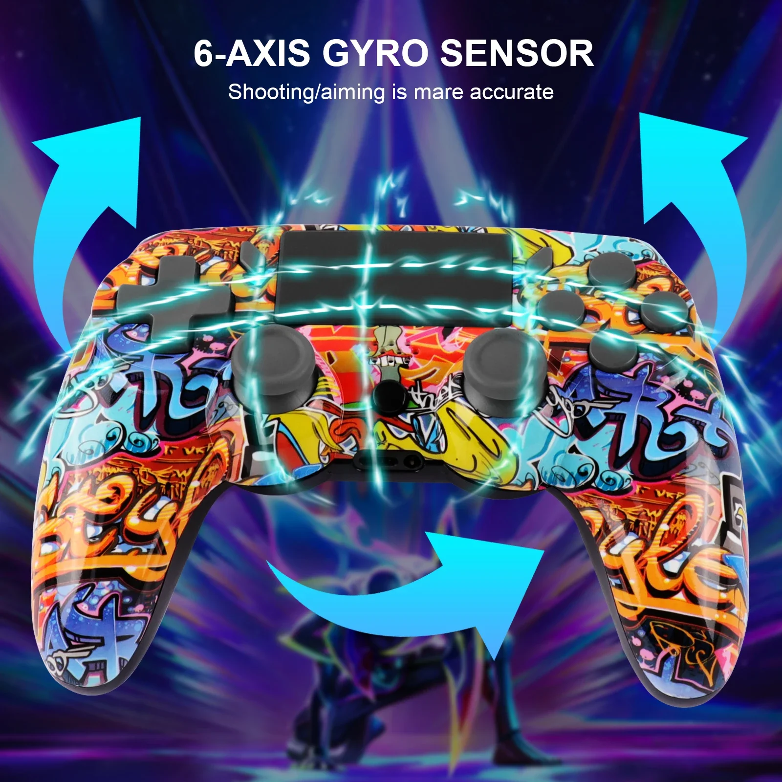 manette de jeu sans fil Bluetooth pour PS4 PC GAMINJA P47 – Image 4