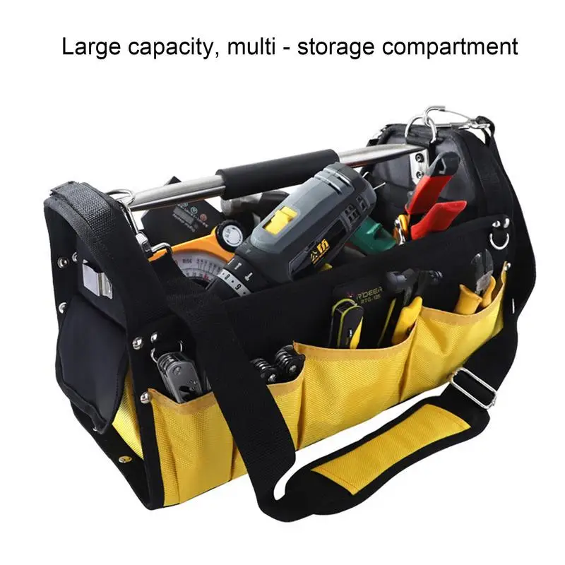 Canvas Tool Bag Tool Tote Bag Tool Storage Electrician Tool Bag Open