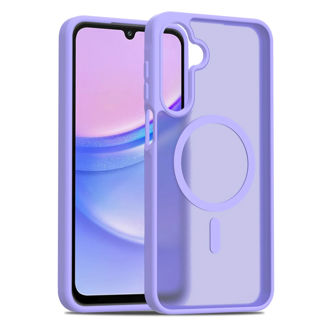 Sleek Magnetic Wireless Charging TPU/PC Case - Smooth Touch Fashion Cover