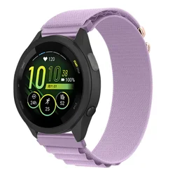 Nylon Loop Strap - Comfortable Wristband, 22mm/20mm - Garmin Active 6 - 5 (Lavender purple)