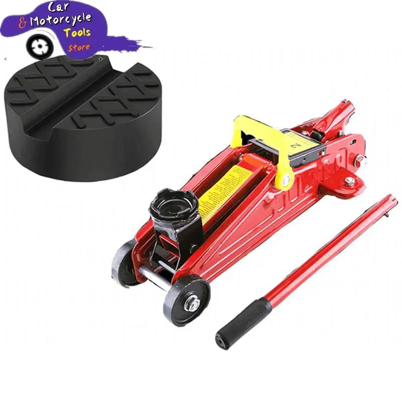 Universal Car Lift Jack Stand Rubber Pads Black Rubber Slotted Floor