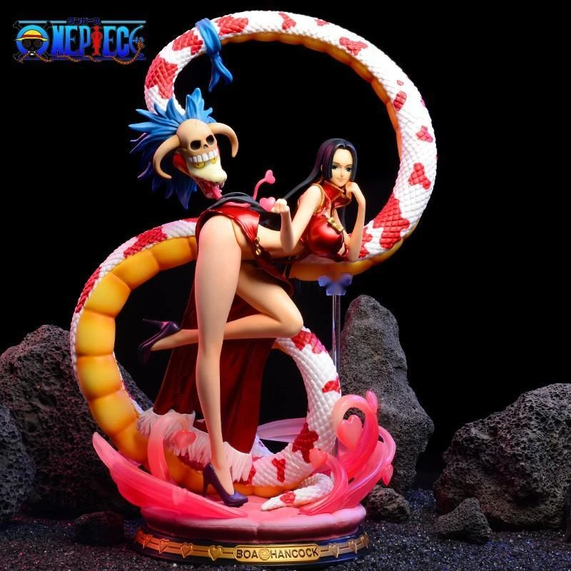 

41cm One Piece Figurines Boa Hancock Model Dolls Queen Snakeji With Light Statue Action Figure Collectible Anime Toys Gifts