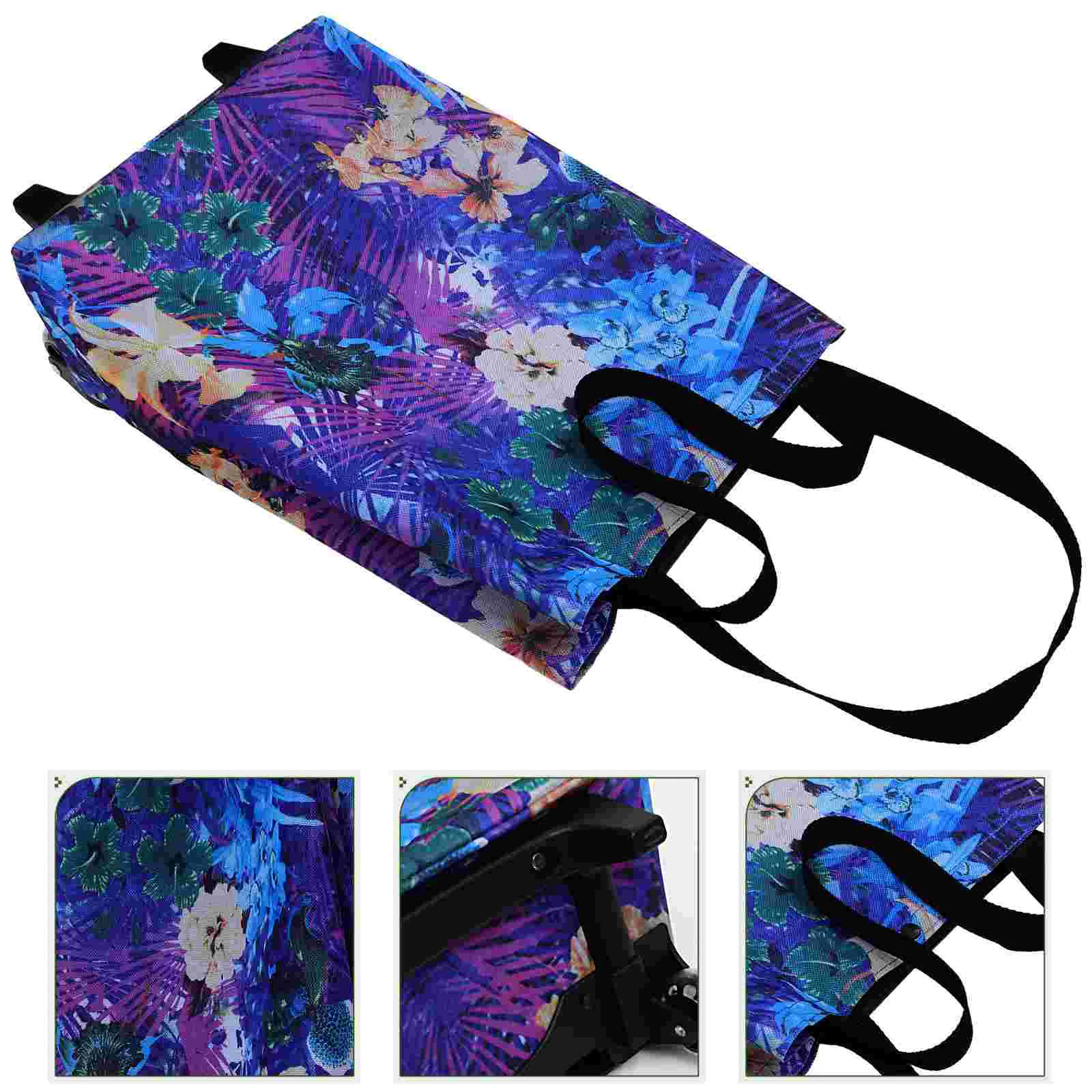 

Trolley Shopping Bag Reusable Grocery Tote Pull Along Bags Outdoor Storage Groceries Cart Pouch With Wheels