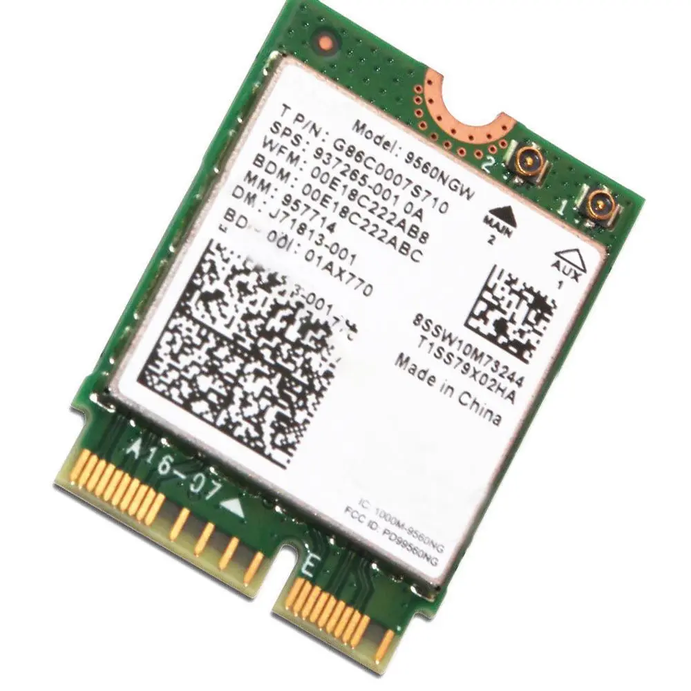 Para 9560ac 9560ngw 300mbps 1 73gbps banda dupla wi fi sem fio cart o