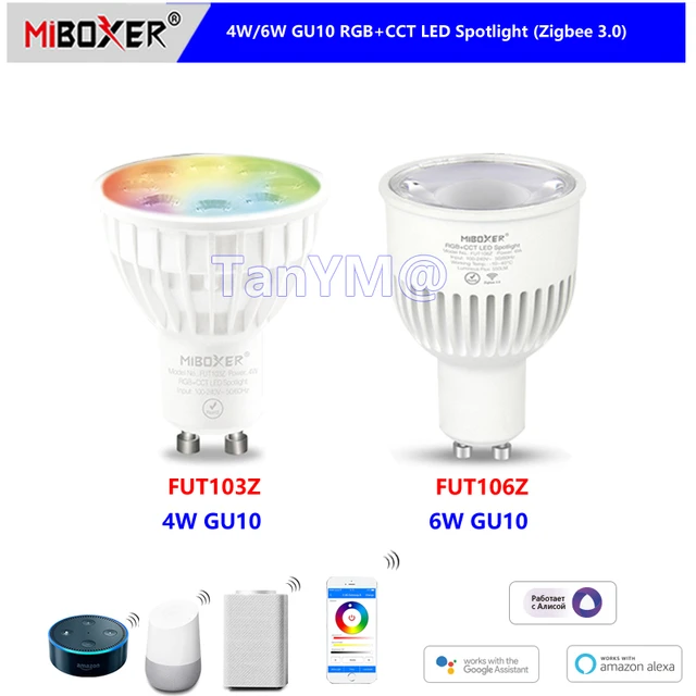 Miboxer Zigbee Bulbs, Smart Spotlight, Gu10 Zigbee 6w