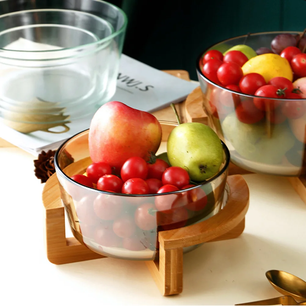 

Bowl Heat Resistant Glass Tableware Household Flatware Food Serving Mixing Salad