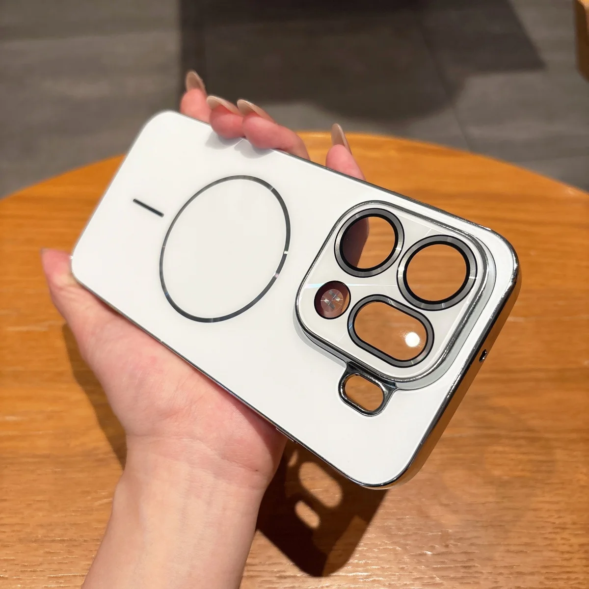 Enhanced Frosted Magnetic Phone Case with Shockproof Matte Finish