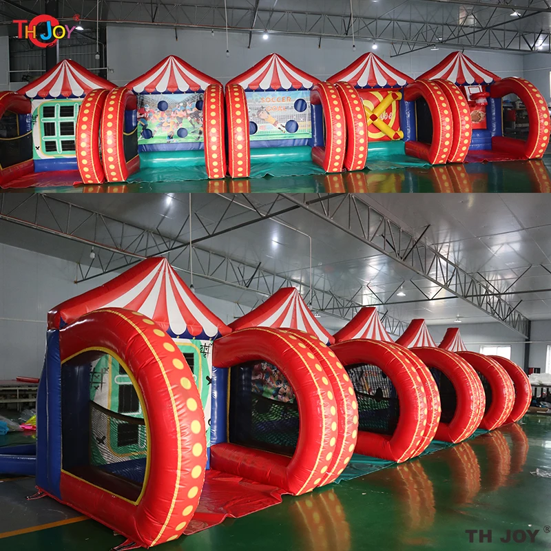 14 in 1 Inflatable Carnival Games,2024 Newest Carnival Games Soccer Dart Knock Down Bundle For Party 2