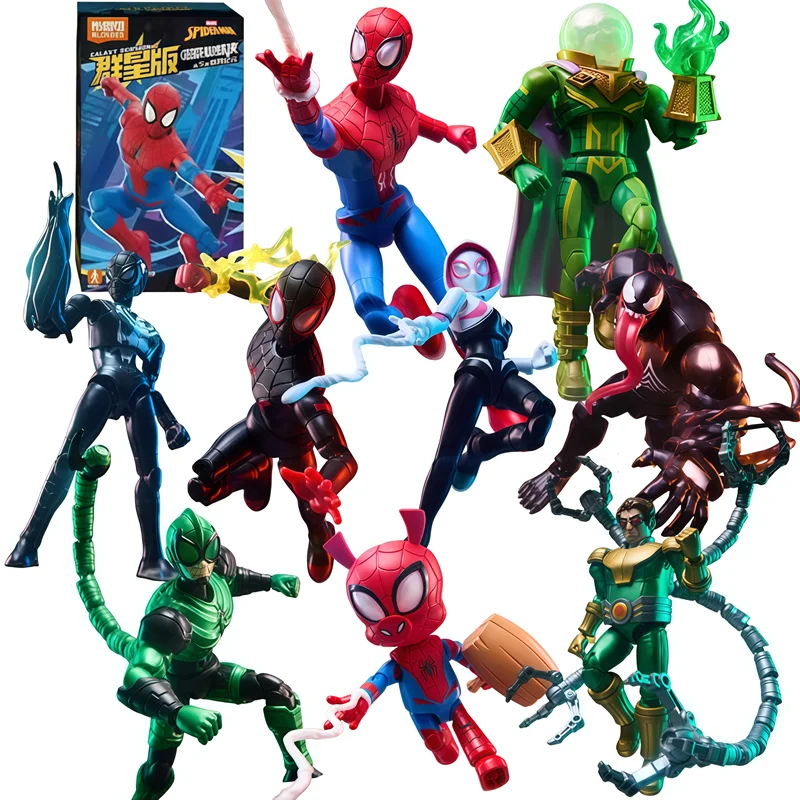 BLOKEES Spider-Man Gwen Stacy Venom‌ Doctor Octopus Miles Morales