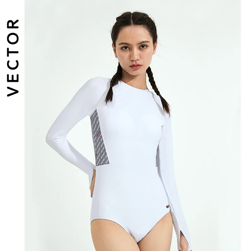 2023 Surfing Sport Swimsuit Long Sleeves Women One Piece Swimsuit Swimwear Solid Monokini Bathing Suit Tropical Bodysuit Female