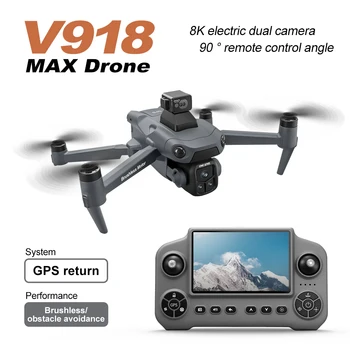 Per Xiaomi V918 MAX GPS Drone 360 ° Evitar ostacoli laser 8K HD Fotocamera professionale WIFI Brushless RC Dron Quadcopter Giocattolo regalo