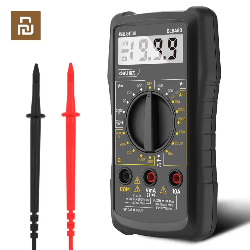 Xiaomi Deli Professional Handheld Digital Multimeter AC DC Voltage