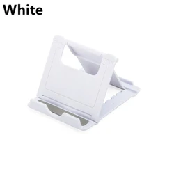 Compact Foldable Phone Stand - Universal Adjustable Desk Holder (White)