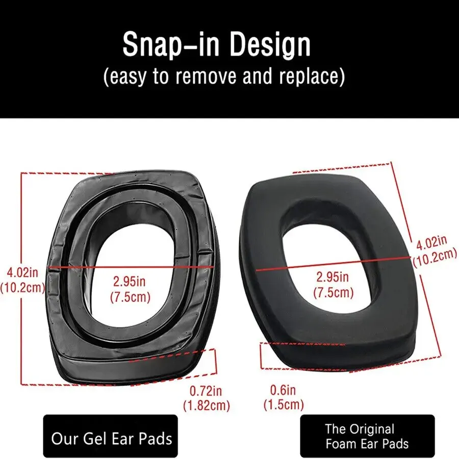 Tactical 1Pair Gel Ear Pads For Howard Leight by Honeywell Impact Shooting Sport Pro Sync Leightning Earmuffs 6