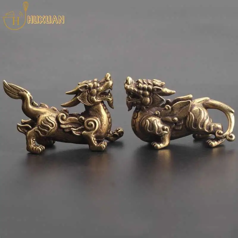 

Ретро латунный китайский старинный зверь Летающий пиксиу украшения для дома медные фигурки животных Статуэтка фэншуй