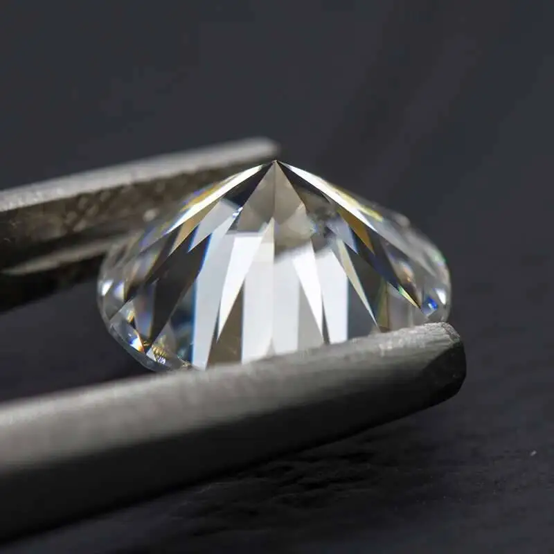 Moissanite Stone Round Cut D Color VVS1 0.1ct-5ct DIY Necklace Earrings Main Materials Pass Dia Tester With GRA Certificate Image 6