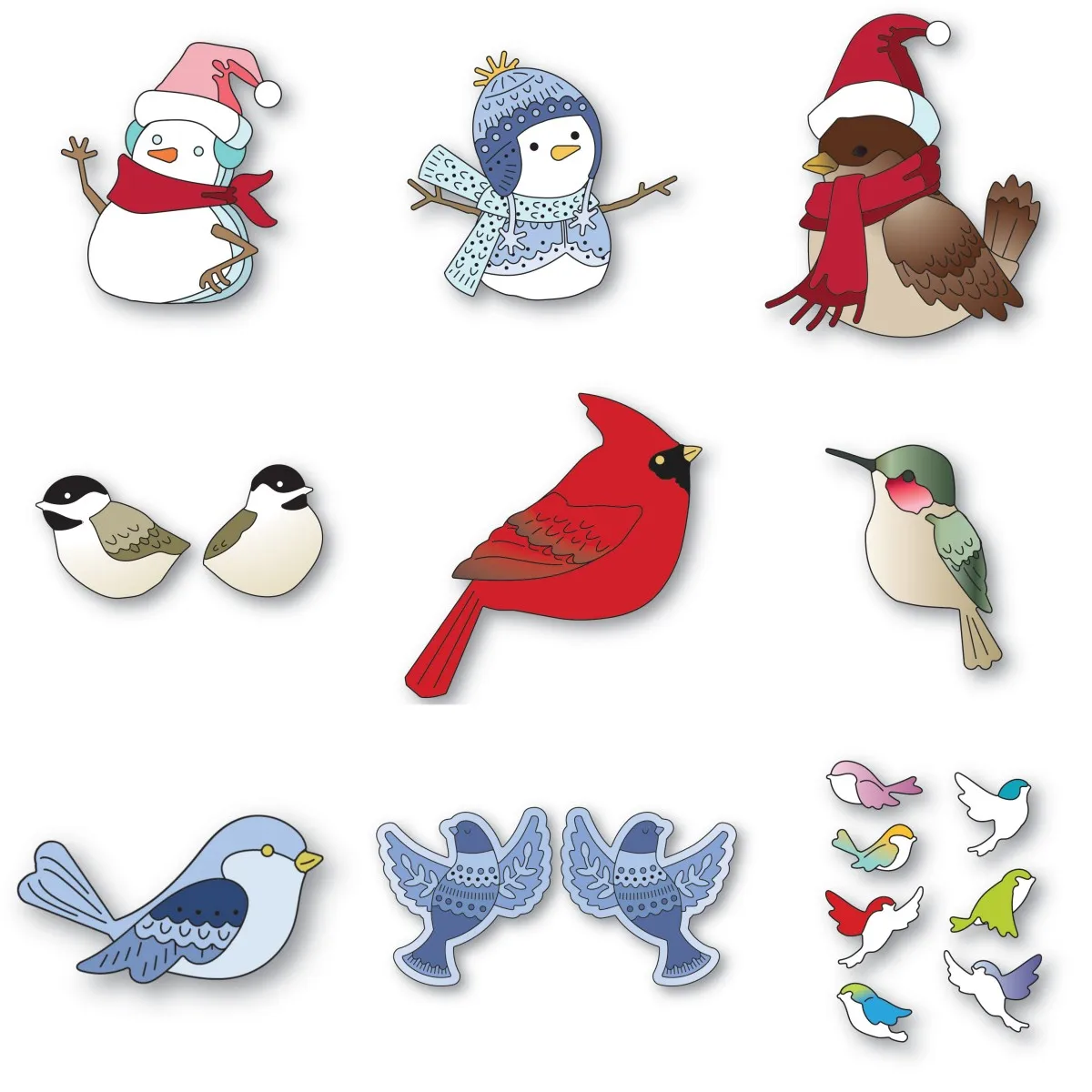 

Christmas Snowman Bird Collection New Metal Cutting Dies For Decorating Scrapbook Diy Paper Card Album Mould Embossing Craft