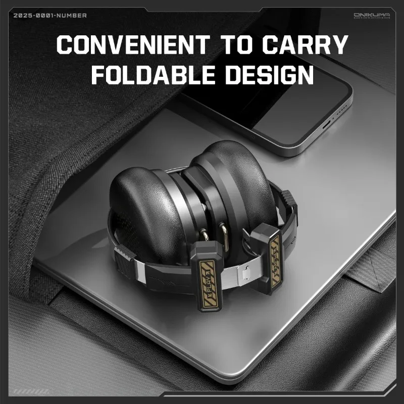 Casque Bluetooth Onikuma supra-auriculaire stéréo Hi-Fi professionnel pour le sport avec écouteurs et lecteur de musique TF/AUX_voghion.com