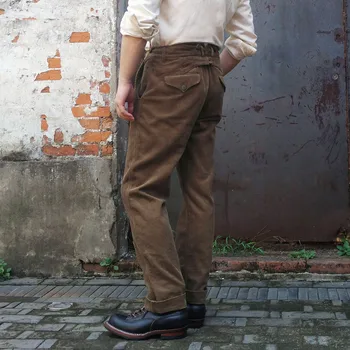 Brown Corduroy Pants For Men Spring And Autumn Men's Outdoor Leisure Pant High Quality 2024 New Fashion Men's Work Pants 2