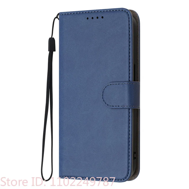 Leather Wallet Flip Case with Magnetic Closure and Card Holder
