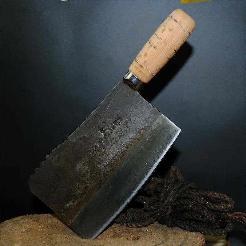 Kitchen Knife SHIBAZI S710-2 Forged Kitchen Chef Professional Chop Bone Knife Household Multifunctional Cooking Cutting Tool Butcher Knives