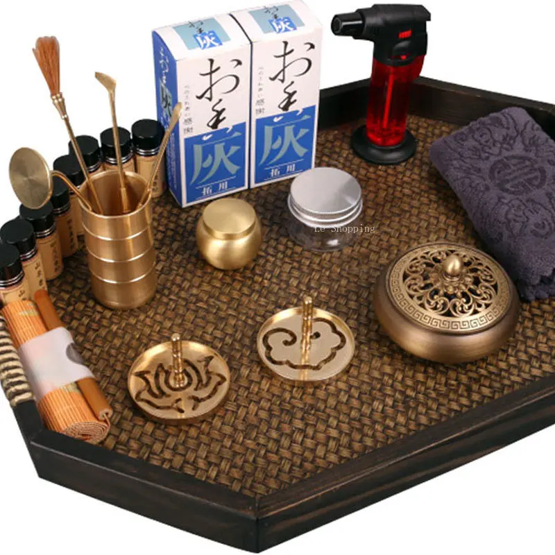 Kit De Quemador De Incienso De Cobre Puro, Herramienta Para Iniciar El Camino Del Incienso 1 Juego De Herramientas Suministro L