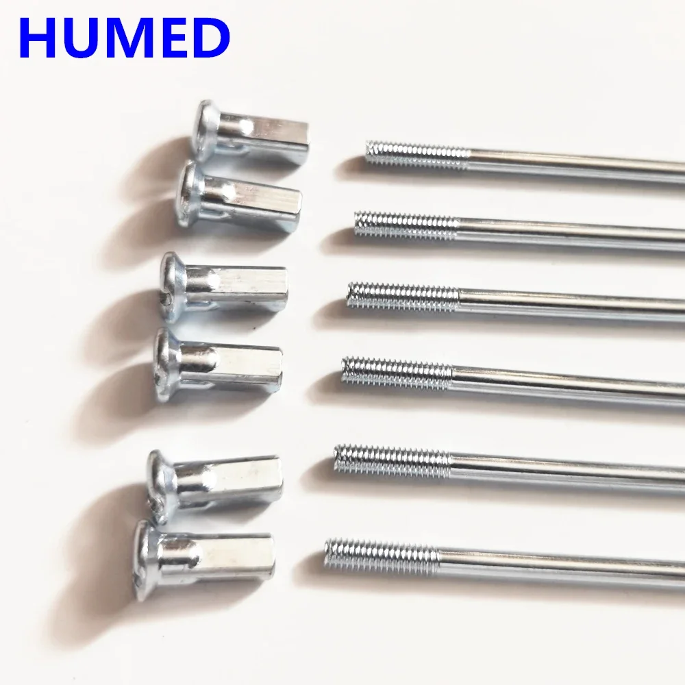 Electric bicycle spoke 10G Diameter 3.18mm Length 65-225mm 45# steel motorcycle spokes + nipples 36pcs/lot