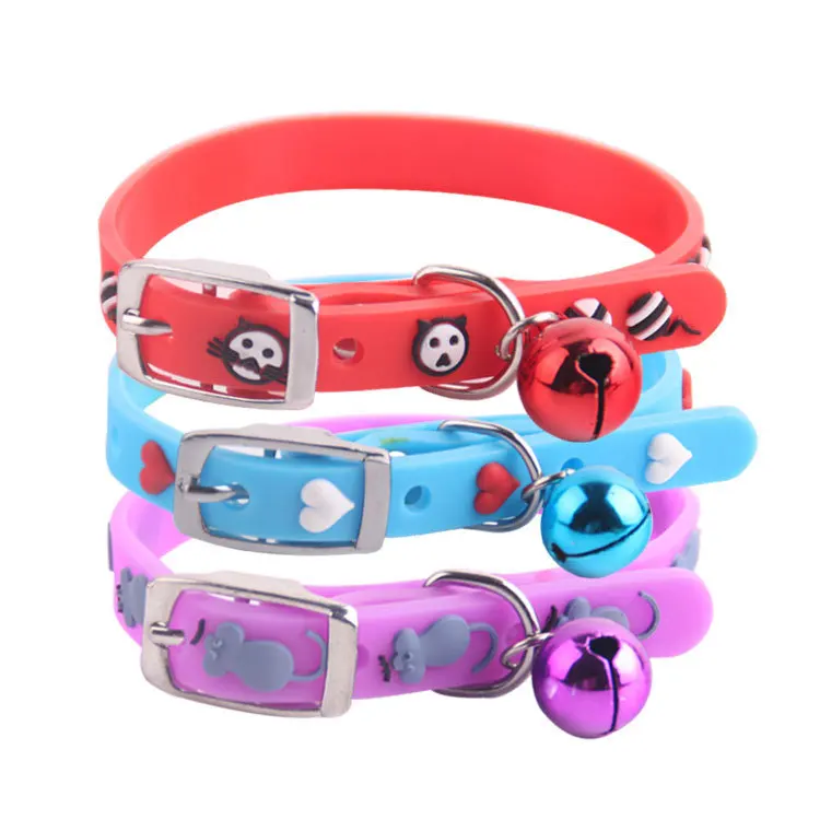 

Fashion Pet Glowing Collars with Bells Glow at Night Dogs Cats Necklace Light Luminous Neck Ring Accessories Drop Shipping