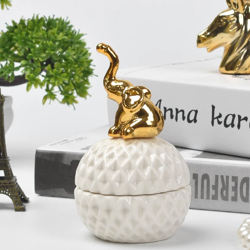 Ceramic Storage Jar Creative Electroplating Process Hi-fi Box Gifts Home Storage Incense Wax Ornaments