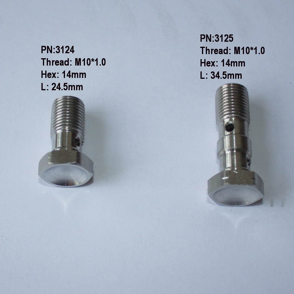 Boulon Double Banjo Chromé M10x1,25 - Pour étrier De Frein Moto Et Maître-cylindre - 2 Pièces, Résistant à La Corrosion