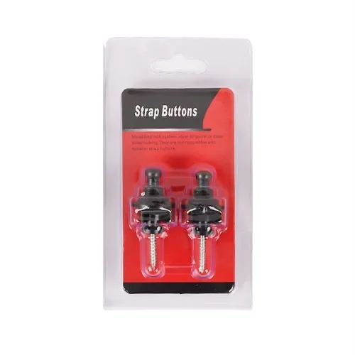 2-Piece Guitar Strap Lock Set with Button - Available in 3 Colors