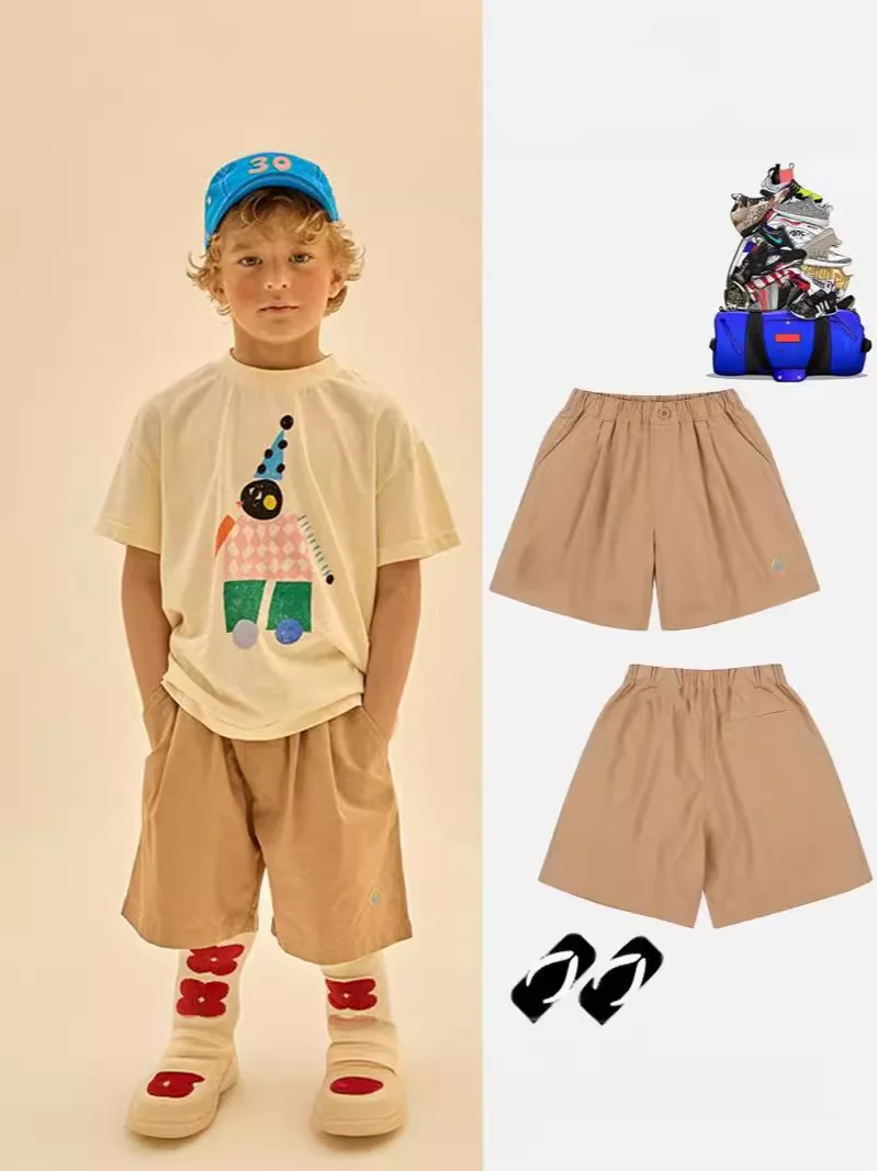 

Jenny&Dave In stock 2024 summer clothing new product Nordic version trendy children's shorts for men and women casual children's