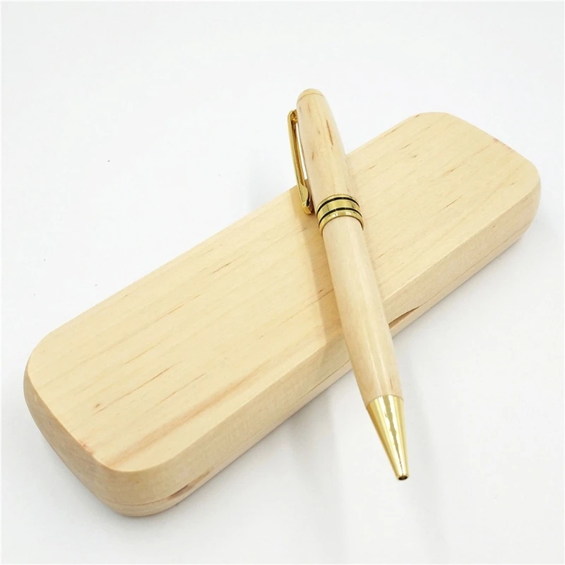 

Smooth Writing Pen Maple Wood Ballpoint Pen with Box Journaling Pens 0.5mm Signature Pen School Supplies Students Reward