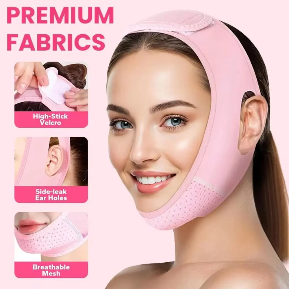 재사용 가능한 V-페이스 슬리밍 스트랩 통기성 리프팅 뷰티 페이스 리프팅 업 ..