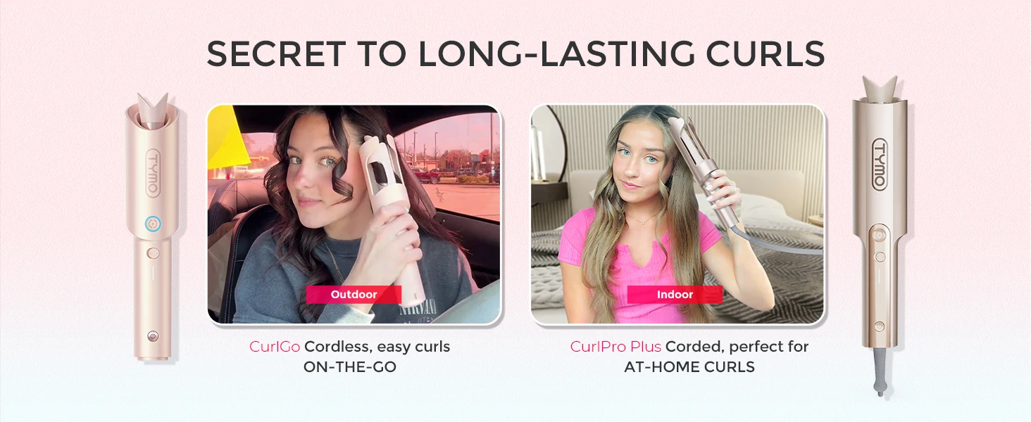 Description Picture 6 of itemTYMO  Automatic Curling Iron - TYMO CurlGo 1 Inch Beach Waves Rotating Curling Wand, Portable Hair Curlers for Travel