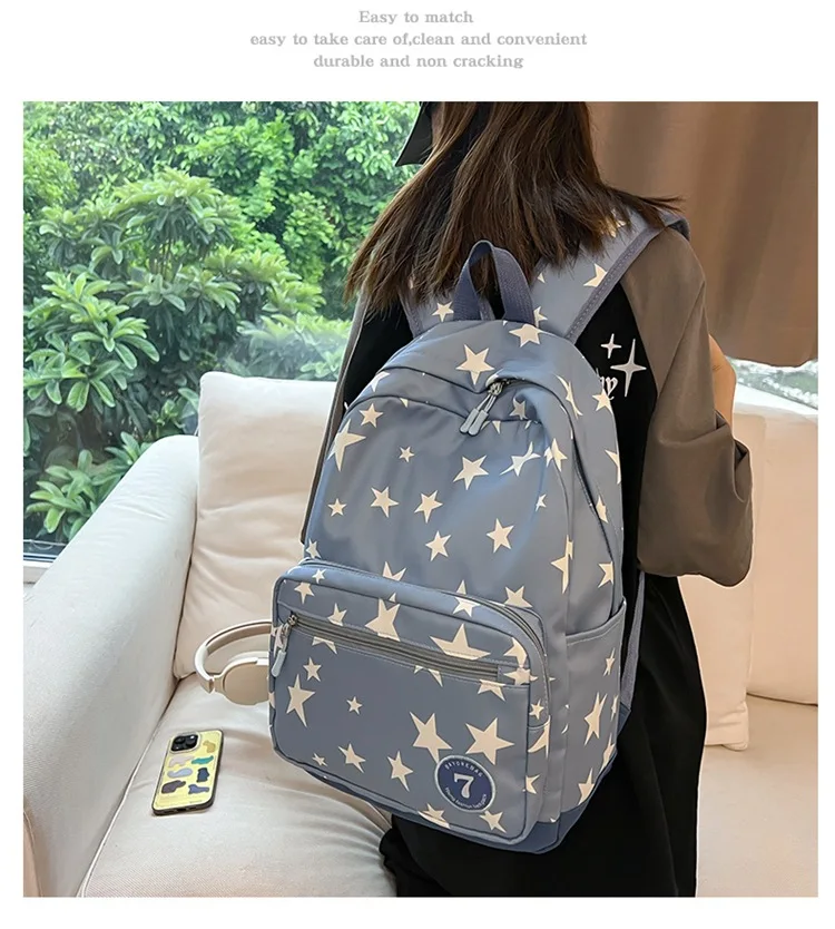 Kawaii Starry Large Capacity Harajuku College Backpack
