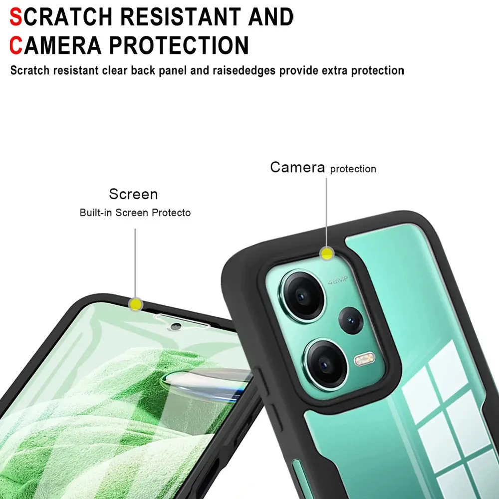 360 Full Shockproof Silicone Case with Built-in Screen Protector