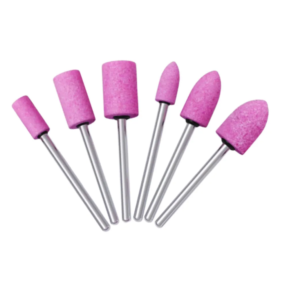 

6pcs Ceramic Grinding Head Polishing Wheel Electric Drill Bit Wheel For Rotary Accessories Power Wood Tools Nail Drill Bit Set