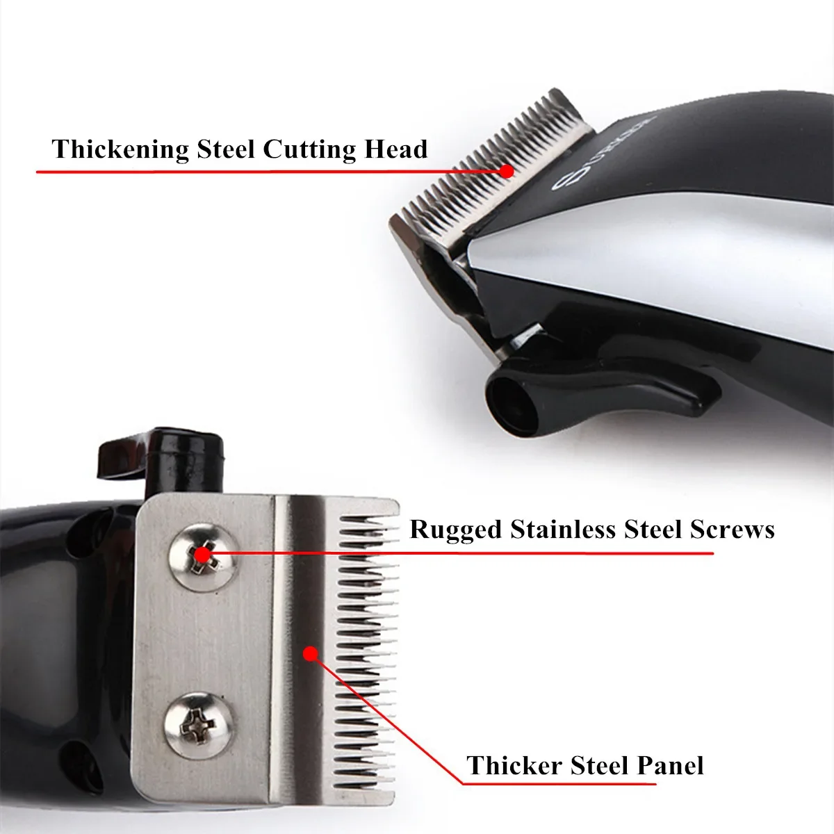220V Professional Electric Hair Trimmer Hair Clippers Cutting for Kids Man Adult Anti Slip Set Scissor EU Plug 3
