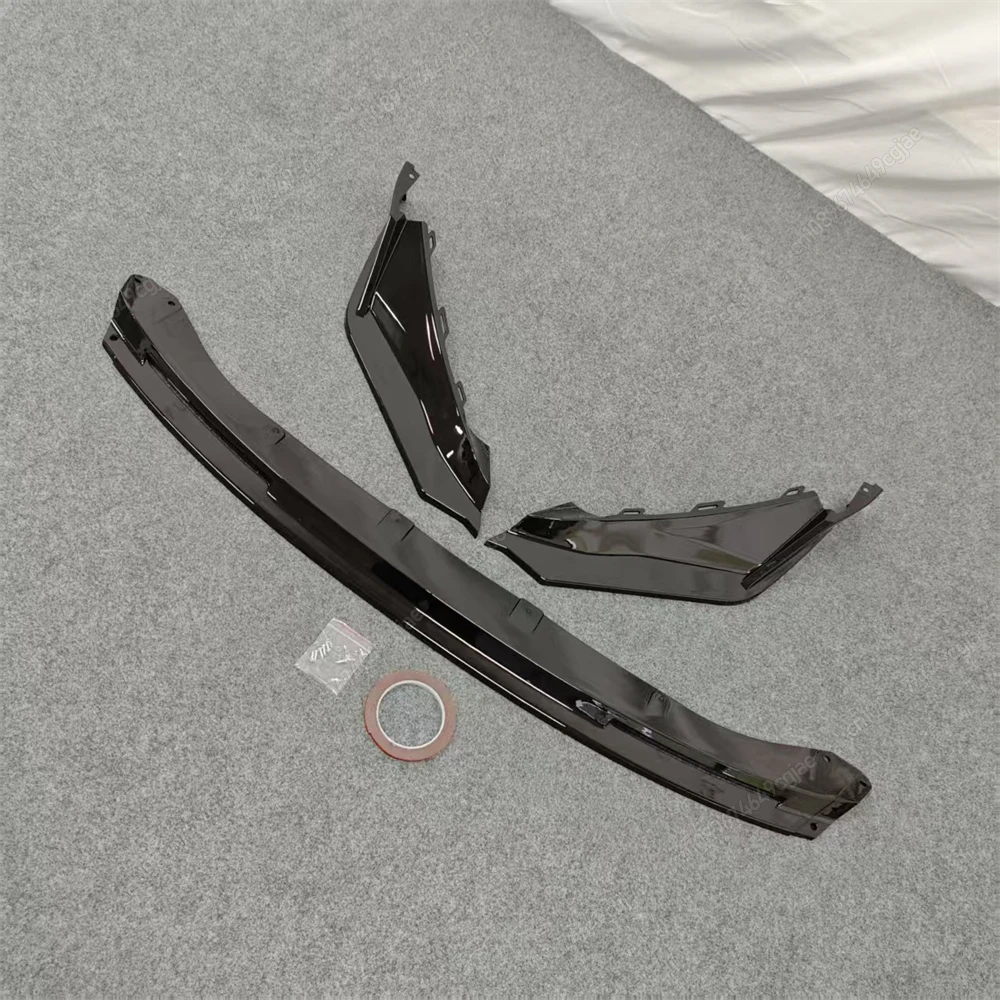 BMW M3 G80 M4 G82 2021-2024 컴페티션 ABS 프론트 턱 립 바디 키트 글로스 블랙 튜닝용 자동차 프론트 범퍼 립 스포일러 스플리터