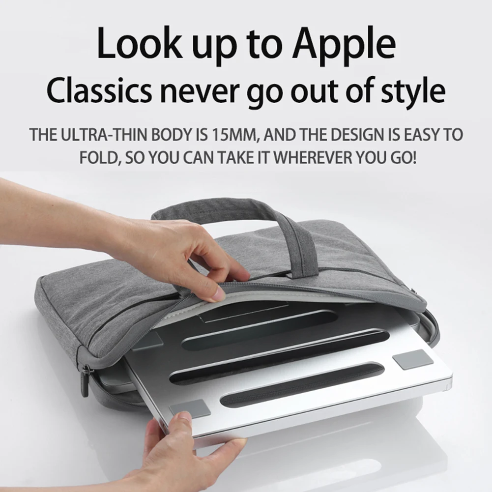 Portable Laptop Stand Adjustable Height Ergonomic Notebook Holder Foldable Laptop Riser Aluminum Alloy for MacBook/Lenovo