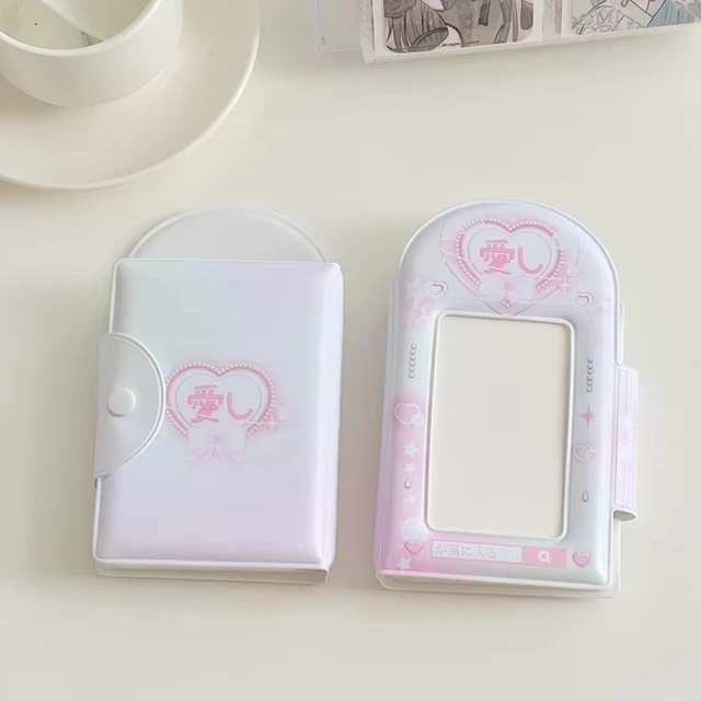 3 pouces 32 fentes Album Photo collecteur livre porte-carte Photo porte-carte doux carré creux INS dessin animé Album cartes classeur 6